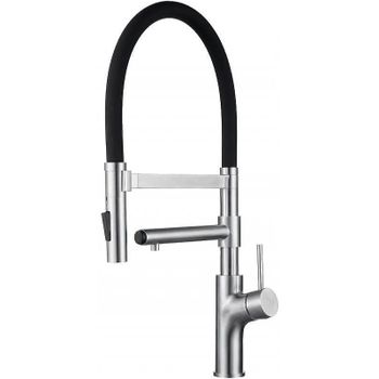 Смеситель для кухни ZorG Inox SZR-1010 Нержавеющая сталь Черный — фото 1, Смесители для кухни