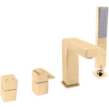 Смеситель на борт ванны Rav Slezak Loira LR565.5PZ Золото — фото 1, Смесители на борт ванны