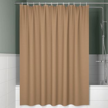 Штора для ванны Iddis Decor 180х200 D27P218i11 Коричневая — фото 1, Шторы для ванной