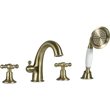 Смеситель на борт ванны Gappo G89-4 G1189-4 Бронза — фото 1, Смесители на борт ванны