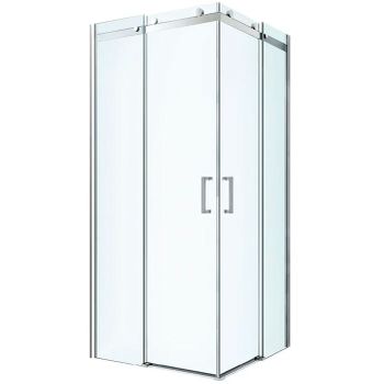 Душевой уголок Berges Gelios 90х90 061022 профиль Хром стекло прозрачное — фото 1, Квадратные душевые уголки