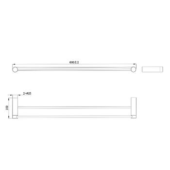 Полотенцедержатель Raiber Graceful RPG-80002 Золото матовое — фото 6, Полотенцедержатели