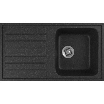 Кухонная мойка Domaci Бьелла DMC-20 DMC-20-308 Черная — фото 1, Кухонные мойки