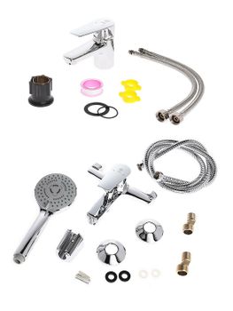 Комплект смесителей Orange Loop M26-311cr Хром — фото 7, Готовые комплекты для ванной комнаты