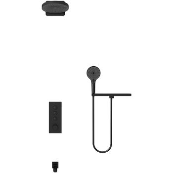 Душевая система Vincea Inspire VSFW-433TI1RMB с термостатом Черная матовая — фото 2, Встраиваемые душевые комплекты