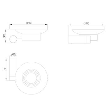 Мыльница Raiber Graceful RPG-80008 Золото матовое — фото 3, Мыльницы