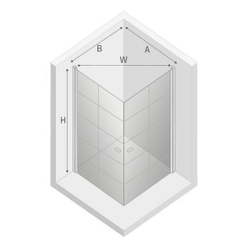 Душевой уголок New Trendy New Soleo Black 90х90 D-0285A/D-0285A профиль Черный стекло прозрачное — фото 7, Квадратные душевые уголки