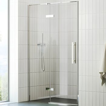 Душевая дверь Ravak Cool COSD2-110 X0VVDCA00Z1 профиль Хром стекло Transparent — фото 1, Распашные душевые двери