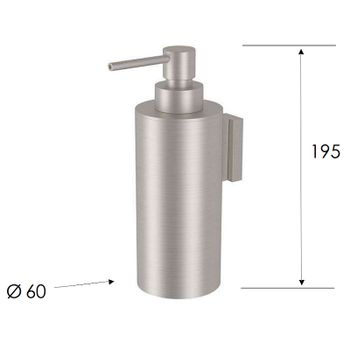 Дозатор для жидкого мыла Remer X-Style Inox SSXI13 Нержавеющая сталь — фото 2, Дозаторы