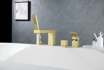 Смеситель на борт ванны Timo Selene 2130/17Y Золото матовое — фото 3, Смесители на борт ванны