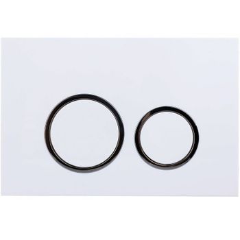 Клавиша смыва Esbano KRG-11GW ESINKRG11GW Белая глянцевая — фото 1, Кнопки смыва