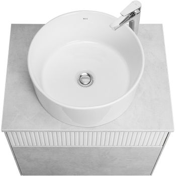 Тумба под раковину Aquaton Марбл 60 1A276101MH4C0 подвесная Слэйт Белый матовый — фото 10, Тумбы под раковину