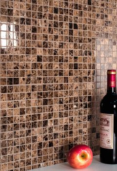 Керамическая мозаика StarMosaic Wild Stone Dark Emperador Polished JMST023 30,5x30,5 см — фото 6, Мозаика