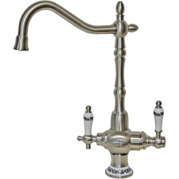 Смеситель для кухни ZorG Clean Water ZR 336 YF-50 NICKEL Никель — фото 1, Смесители для кухни