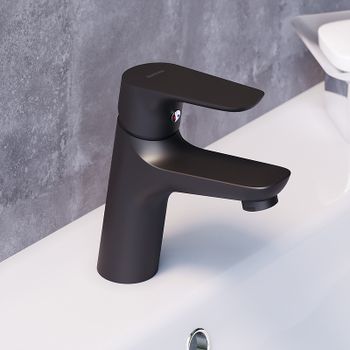 Смеситель для раковины Damixa Jupiter 770210301 Черный матовый — фото 6, Смесители для раковины