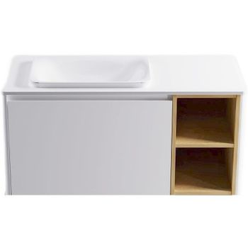 Тумба под раковину Astra Form Капелла 80 03110007 подвесная Белая — фото 3, Тумбы под раковину