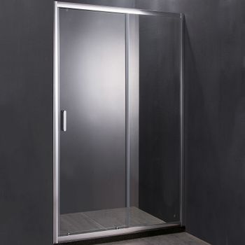 Душевая дверь в нишу Orange E02-140TCR 140 профиль Хром стекло прозрачное — фото 1, Раздвижные душевые двери