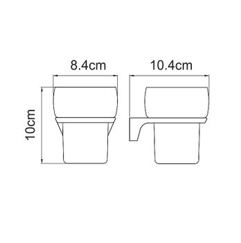 Стакан для зубных щеток WasserKRAFT Aisch K-5928 Золото матовое — фото 4, Стаканы для зубных щеток