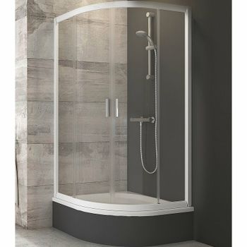 Душевой уголок Ravak Blix BLCP4-90 Sabina 90x90 3B270140Z1 профиль Белый стекло Transparent — фото 1, Душевые уголки четверть круга