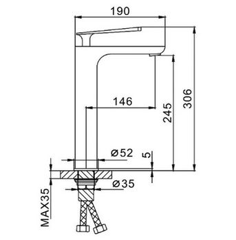 Смеситель для раковины Frap F1052-57 Черный матовый — фото 2, Смесители для раковины