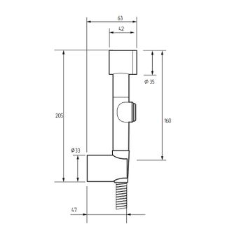 Гигиенический душ Migliore Minimal 20099 Хром — фото 2, Гигиенические души