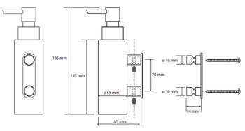 Дозатор для жидкого мыла Bemeta Omega 104609172 Хром — фото 2, Дозаторы