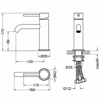 Смеситель для раковины Aquatek Европа AQ1310MB Черный матовый — фото 5, Смесители для раковины