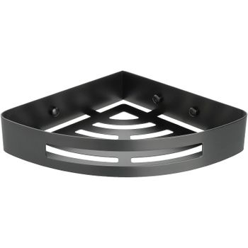 Металлическая полка Fixsen Hotel FX-31003M угловая Графит — фото 1, Полки для ванной и душа