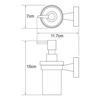 Дозатор для жидкого мыла WasserKRAFT Isen K-4099 Хром — фото 3, Дозаторы