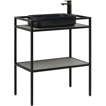 Консоль под раковину Allen Brau Liberty 75 1.33002.BB Черный браш — фото 1, Консоли для раковины