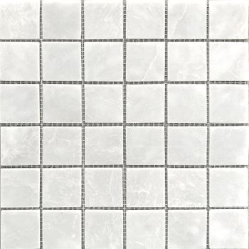 Керамическая мозаика StarMosaic Wild Stone White Polished JMST058 30,5x30,5 см — фото 1, Мозаика