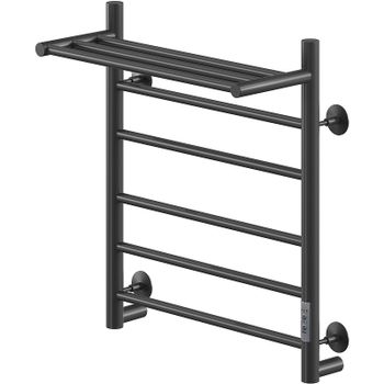 Электрический полотенцесушитель Ника Way-2 60/50 U с полкой Черный матовый — фото 1, Электрические полотенцесушители