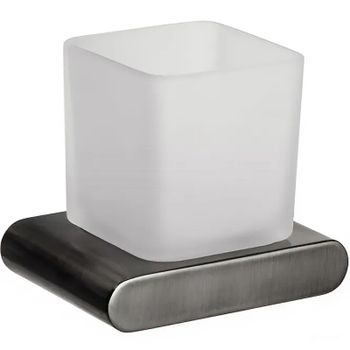 Стакан для зубных щеток Remer Lounge LN15CFP Черный хром брашированный — фото 1, Стаканы для зубных щеток