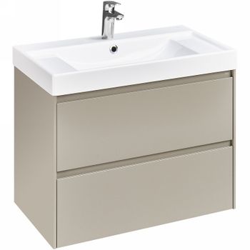 Тумба под раковину Roca Ona 80 A857630510 подвесная Бежево-серый матовый — фото 1, Тумбы под раковину