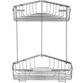 Полка корзина Viko V-752 угловая Хром — фото 1, Полки для ванной и душа