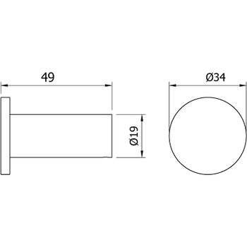 Крючок Nofer Verona 16873.N Черный — фото 2, Крючки для полотенец
