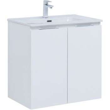 Тумба под раковину Aquanet Алвита New 70 303905 подвесная Белая матовая — фото 1, Тумбы под раковину