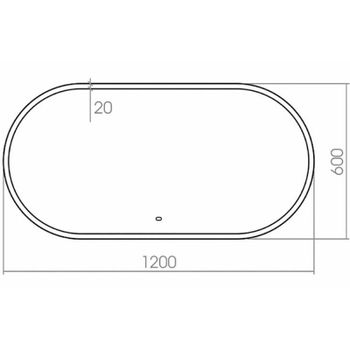 Зеркало Creto Forestina 120 14-1200600B с подсветкой с сенсорным выключателем — фото 2, Зеркала в ванную комнату