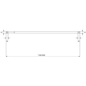 Карниз для ванной Milardo 014A200M14 Черный — фото 4, Карнизы для ванной