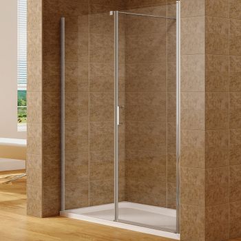 Душевая дверь Aquanet Cinetic AE12-N-90H190U-CT + AE12-F-90H190U-CT 180 R 254242 профиль Хром стекло прозрачное — фото 1, Распашные душевые двери