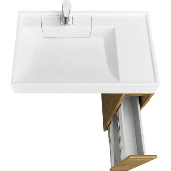 Тумба под раковину Aquaton Лондри 80 1A267101LHDR0 Дуб Рустикальный без фасада — фото 7, Тумбы под раковину