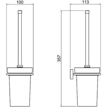 Ершик для унитаза Schein Klimt 9261MB Черный матовый — фото 2, Ершики для унитаза