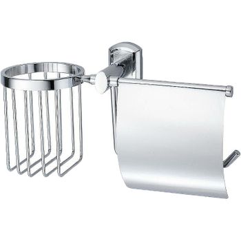 Держатель туалетной бумаги и освежителя воздуха WasserKRAFT Oder K-3059 с крышкой Хром — фото 1, Держатели туалетной бумаги