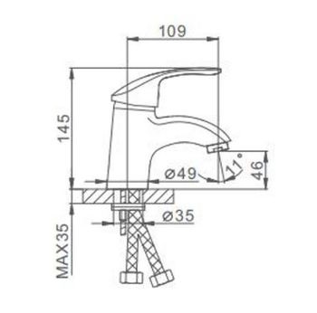 Смеситель для раковины Frap H21 F1021 Хром — фото 11, Смесители для раковины