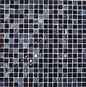 Стеклянная мозаика с камнем Bonaparte Tesla 30х30 см — фото 1, Мозаика