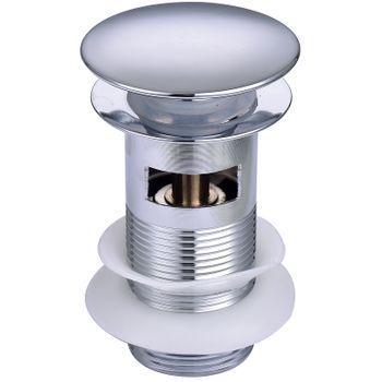 Донный клапан Aquatek AQ6001CR click-clack Хром — фото 1, Донные клапаны