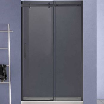 Душевая дверь Vincea Como-N 140 VDS-4CN140CGB профиль Черный стекло тонированное — фото 1, Раздвижные душевые двери