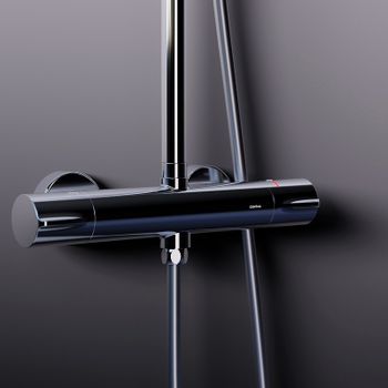 Душевая система Damixa Scandinavian Pure 936800000 с термостатом Хром — фото 4, Душевые стойки