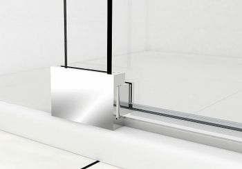 Душевая дверь Vincea Extra 110 VDP-1E1011CLGM профиль Вороненая сталь стекло прозрачное — фото 6, Распашные душевые двери