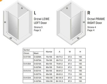 Душевая дверь New Trendy New Soleo Chrome 100 D-0122A профиль Хром стекло прозрачное — фото 7, Распашные душевые двери